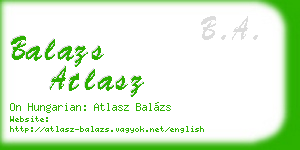 balazs atlasz business card