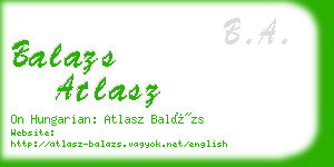 balazs atlasz business card